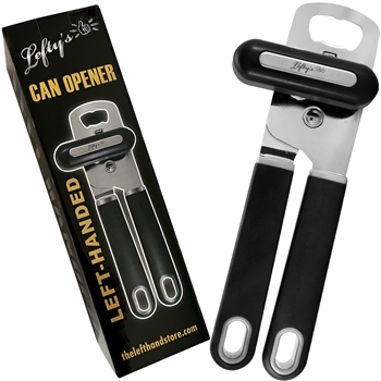 Left-Handed Manual Can Opener & Corkscrew Set, Orange Handle